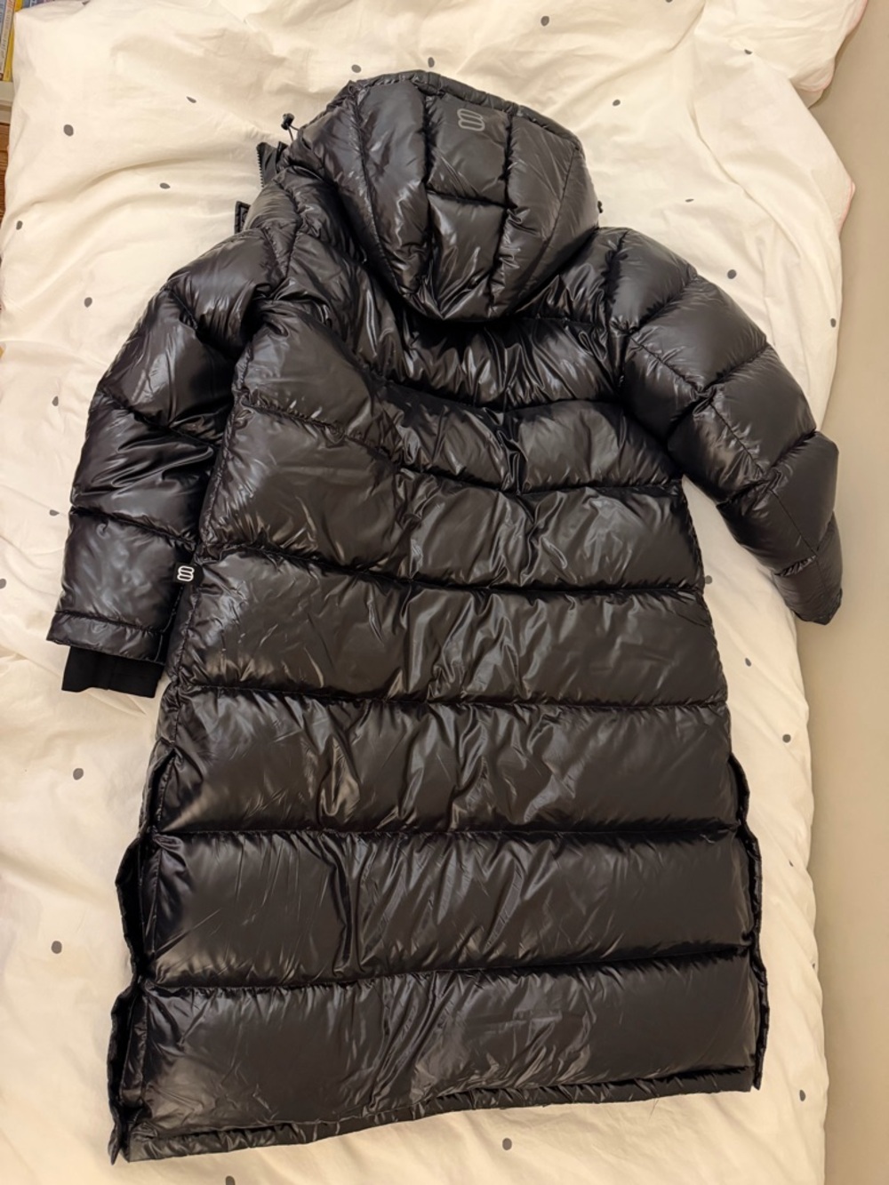 Aritzia Super Puff Black Long Puffer Coat size XL - Picture 8 of 8